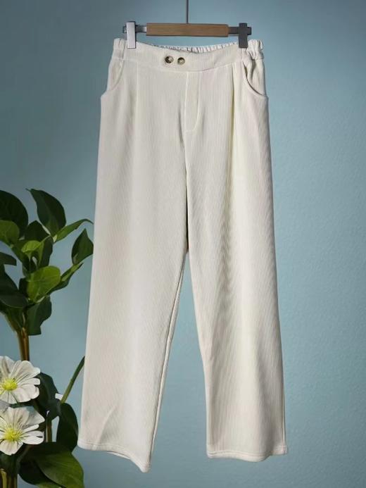 【诗铭洛可】（加绒）W727阔腿裤两粒扣直筒裤B7-2/B19-1 商品图3