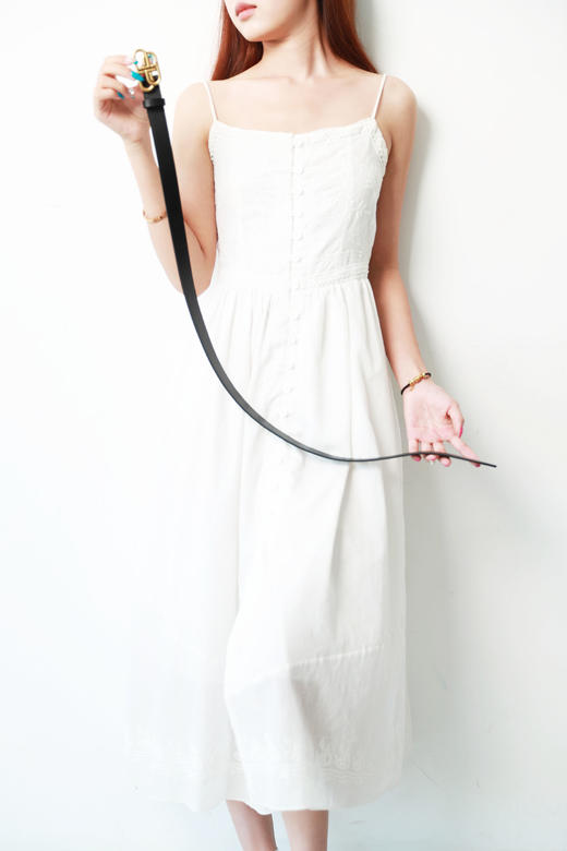 就很好看哇，复古鎏金呢。法式优雅气质黑金古铜牛皮腰带C070558 商品图11