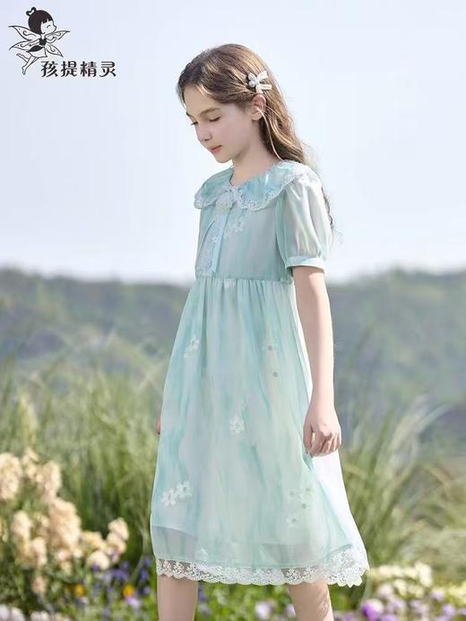 【孩提精灵】1079清新绿渐变公主裙童连衣裙-喜出 商品图1