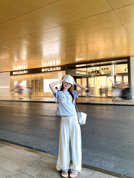 【129元任选2件】现货秒杀！针织贴布绣小狗短袖T恤 商品图9