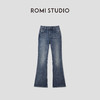 ROMI STUDIO“复古丹宁”斜纹棉质洗水做旧微喇牛仔裤 RWCSXM2390 商品缩略图0