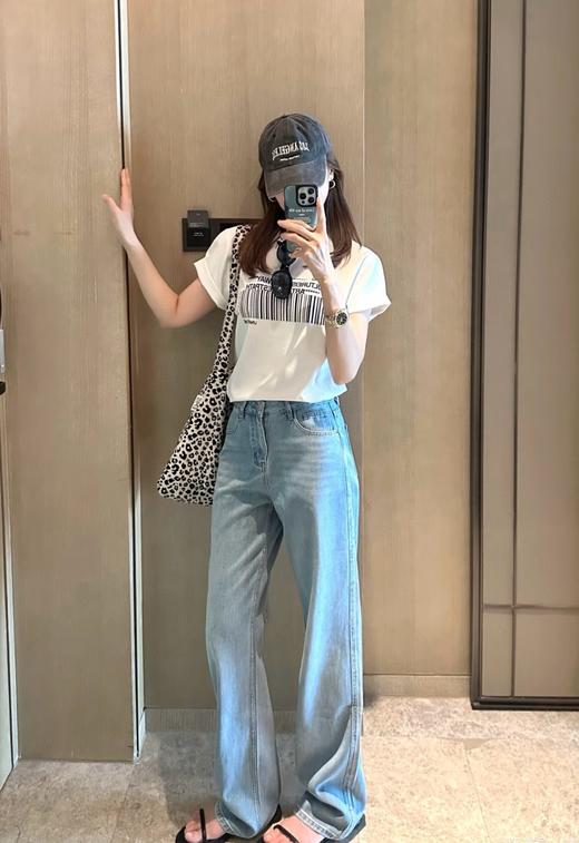 吴宣仪同款MiSi新款天丝超薄炎夏报恩微窄牛仔裤 商品图10