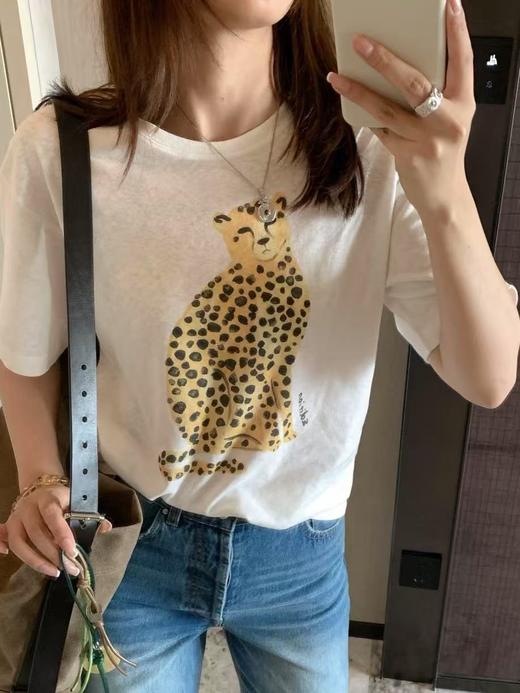 26年年初福利2~8折！金钱豹印花棉麻短袖Tee 商品图3