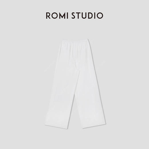 ROMI STUDIO“松弛自在”亚麻棉轻薄干爽松紧腰阔腿长裤 RWCSXM2499 商品图1