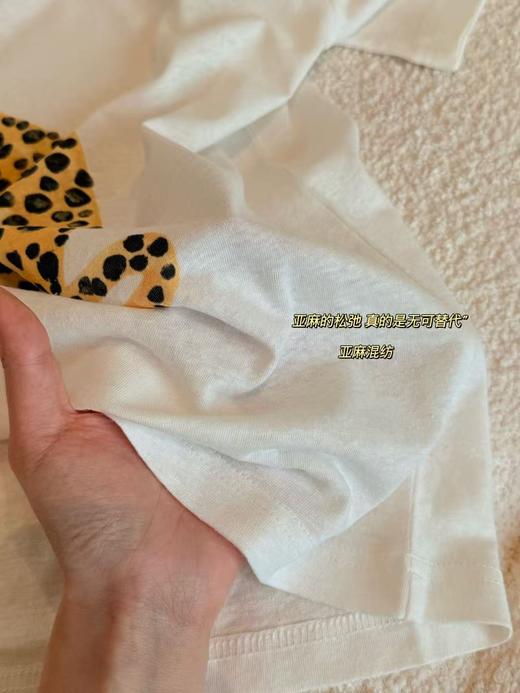 26年年初福利2~8折！金钱豹印花棉麻短袖Tee 商品图4