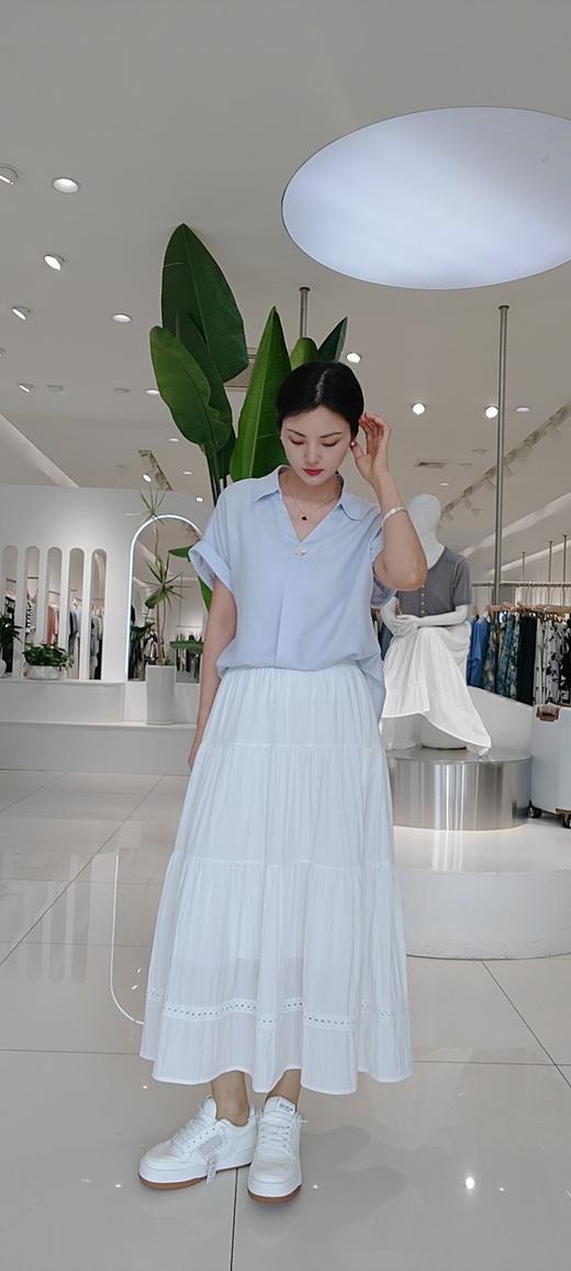 585122翻领天丝棉麻短袖 商品图1