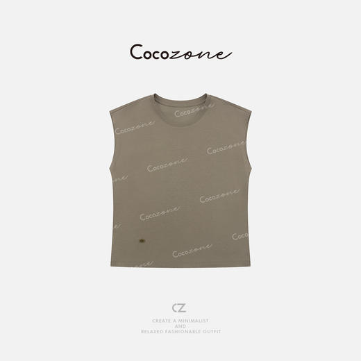COCO ZONE 刘一一 【莫代尔桑蚕丝混纺】立体感圆领T恤CD1A0949 商品图0