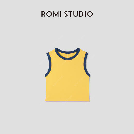 ROMI STUDIO“权威背心”棉质多色弹力罗纹圆领针织背心RWCSSH2370 商品图2