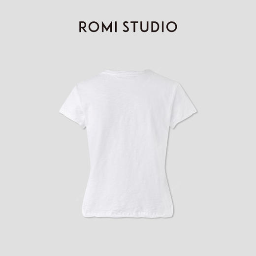 ROMI STUDIO“童趣系列”撞色涂鸦印花竹节棉圆领短袖T恤RWCRSY4475【发货时间25-30天】 商品图1