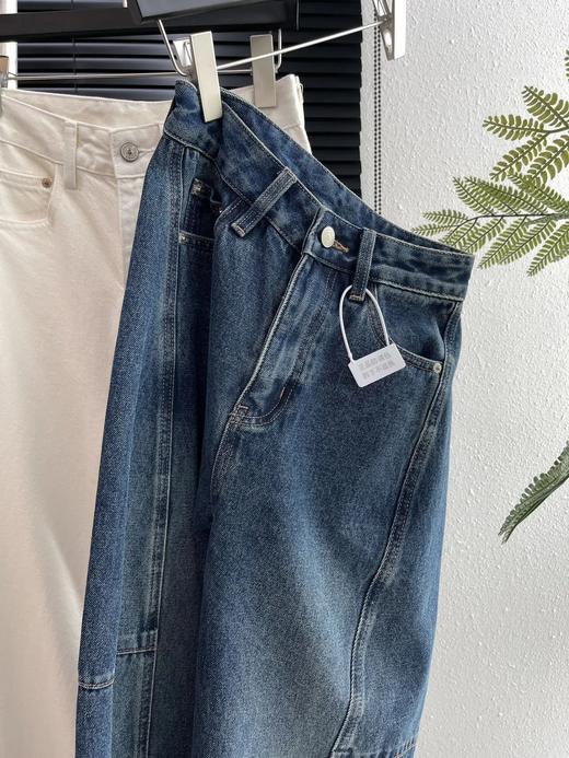 开间同款分割切线休闲百搭宽松牛仔裤 ME901 商品图6