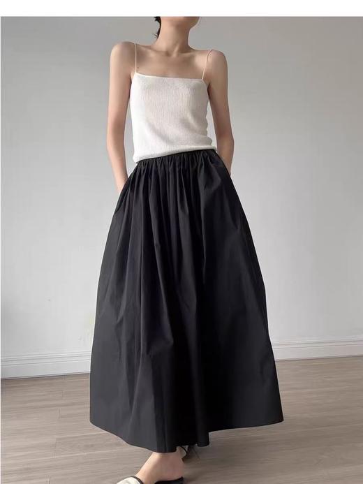 【诠释自我】品牌-100%棉黑色大裙摆半身裙-喜出 商品图1