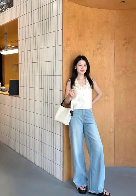 吴宣仪同款MiSi新款天丝超薄炎夏报恩微窄牛仔裤 商品图9