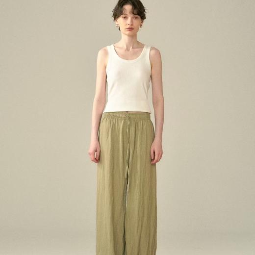 【à perles】松紧腰凉凉阔腿直筒裤 商品图2