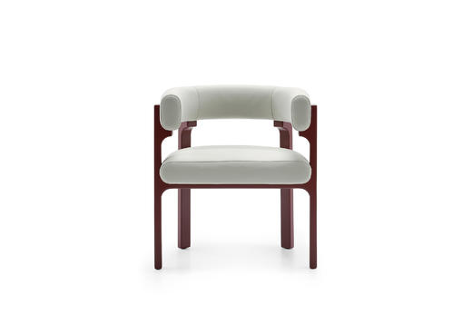 流云卷云 扶手餐椅 | 皮布面料可选，详询客服 商品图0