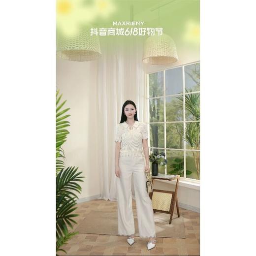 MAXRIENY设计师款精致气质优雅时尚新款针织短袖重工钉珠短袖女(货号:MF86SW259A20) 商品图1