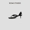ROMI STUDIO 开边珠牛皮和羊皮革黑色夹趾细高跟凉鞋 RWCRP33484 商品缩略图1