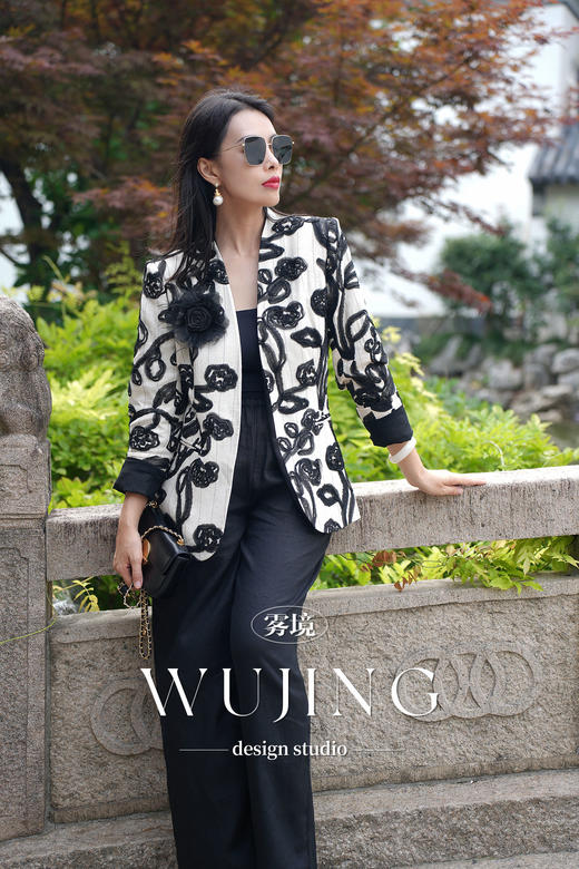 【雾境定制新款】藤蔓织梦 亚麻盘绳绣工艺西装外套 4205049 商品图9