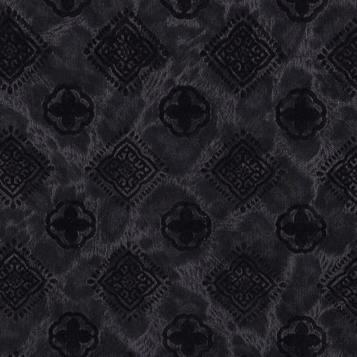 T4109夏季高级感新款男士潮牌扎染植绒图案设计短袖T恤透气圆领上衣潮 商品图3