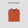 ROMI STUDIO“美式复古”做旧洗水复古印花撞色无袖背心 RWCRSY4555 商品缩略图2