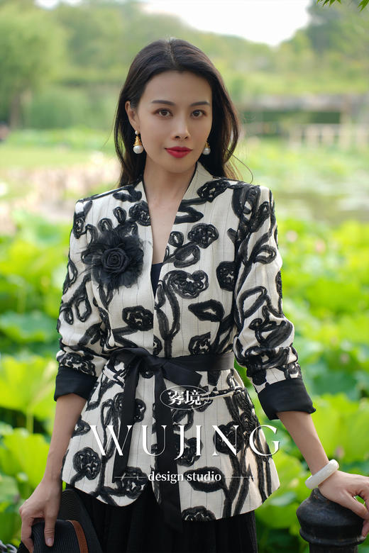 【雾境定制新款】藤蔓织梦 亚麻盘绳绣工艺西装外套 4205049 商品图5