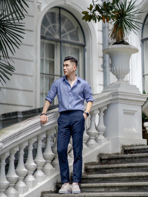 品牌正品男式高端商务桑蚕丝莫代尔混纺透气薄款西裤 商品图4