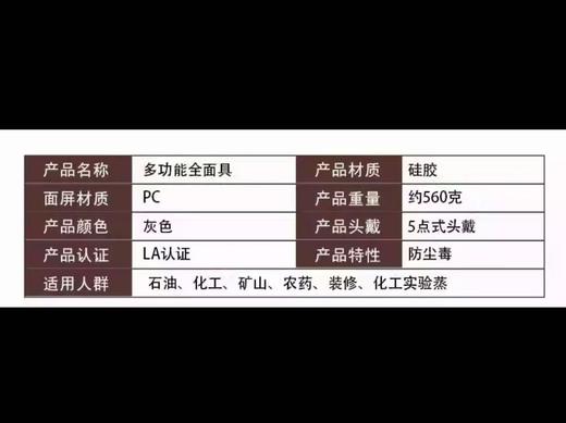 【JL】多功能防毒面罩防尘口罩 防喷漆农药全脸头盔 商品图3
