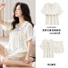 【夏季薄款短袖短裤睡衣女士】卡通可爱云朵棉带胸垫家居服套装可外穿 商品缩略图0