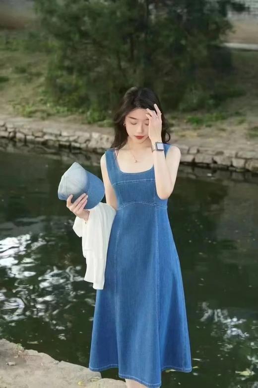 【高品质私服】【IC薄弹力牛仔中长连衣裙】行走间展现优雅与从容的气质，0化学污染：预还原染色工艺G1444-CC【无标出货 介意慎拍】 商品图6