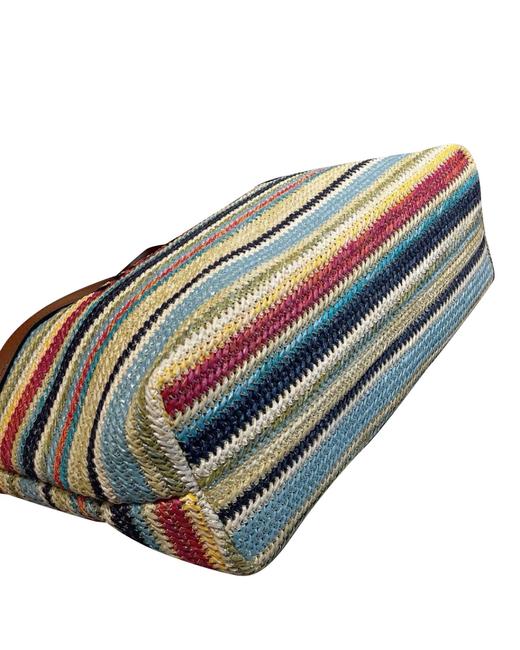 女款条纹草编托特包la017 商品图2