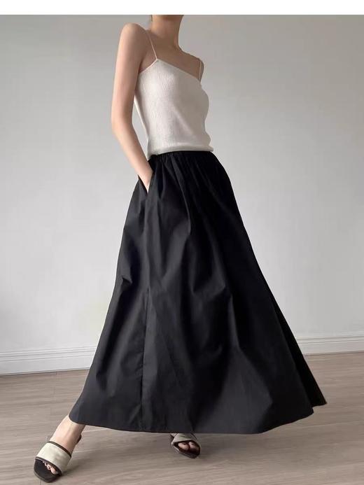 【诠释自我】品牌-100%棉黑色大裙摆半身裙-喜出 商品图3