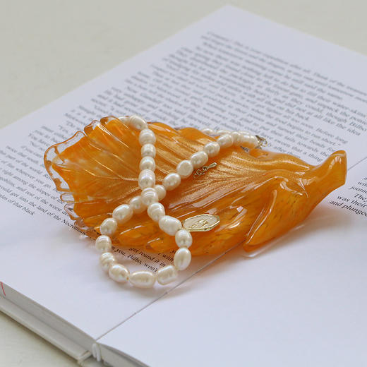 北欧ins风彩色玻璃摆件创意多巴胺鎏金粉叶子玻璃居家软装装饰品 商品图11