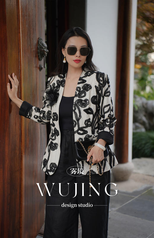 【雾境定制新款】藤蔓织梦 亚麻盘绳绣工艺西装外套 4205049 商品图6