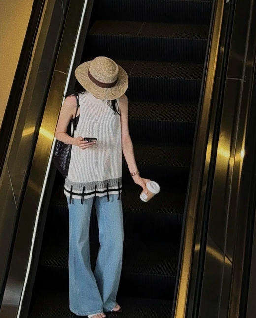 吴宣仪同款MiSi新款天丝超薄炎夏报恩微窄牛仔裤 商品图12