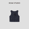 ROMI STUDIO“法式复古”天然亚麻镂空系带花边马甲开衫 RWCRST4131 商品缩略图0