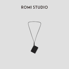 ROMI STUDIO意大利进口牛皮革双面抛光不锈钢镜面卡包RW24LP30912