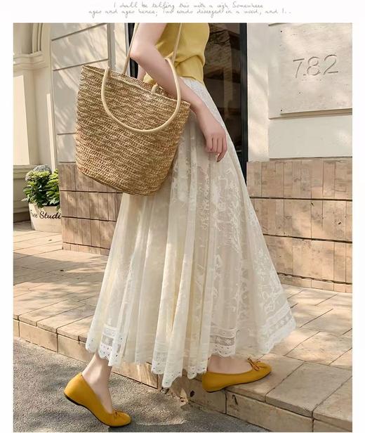 【半裙系列】双面穿-501法式蕾丝大裙摆半身裙伞裙-喜出 商品图1