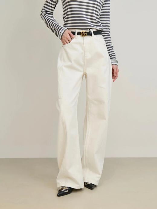 开间同款分割切线休闲百搭宽松牛仔裤 ME901 商品图2