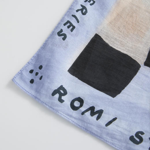 ROMI STUDIO“法式复古”轻柔纯棉设计感撞色格纹方巾 RWCRPR3884【发货时间25-30天】 商品图2