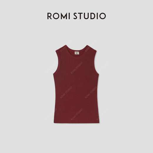 ROMI STUDIO“权威背心”棉质多色弹力罗纹圆领针织背心RWCSSH2370 商品图3