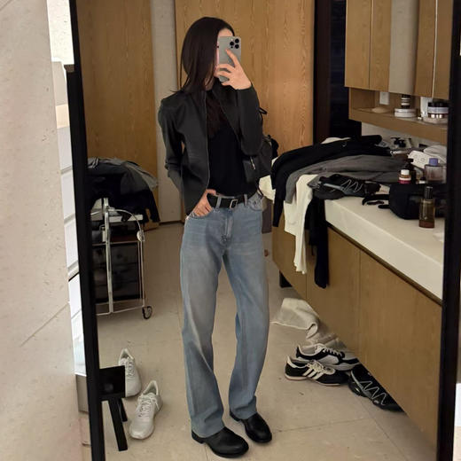 ROMI STUDIO“复古丹宁”朦胧雾感夏季薄款纯棉牛仔裤 RWCSXD1938【发货时间25-30天】 商品图1