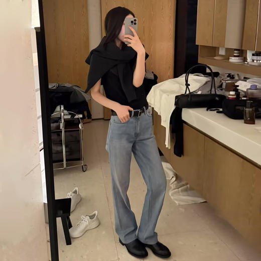 ROMI STUDIO“复古丹宁”朦胧雾感夏季薄款纯棉牛仔裤 RWCSXD1938【发货时间25-30天】 商品图0