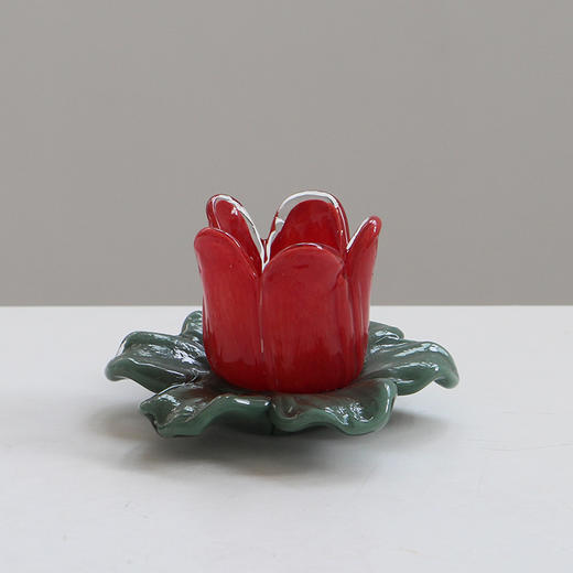 北欧ins风彩色玻璃烛台网红餐厅创意玫瑰烛台简约婚庆烛台装饰品 商品图7