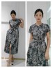 54B267时尚气质水墨画连衣裙 商品缩略图0