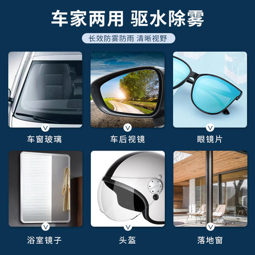 家车两用防雾剂挡风玻璃去雾剂车窗防雨剂驱水镜子眼镜清洁500ml 商品图3