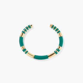 订购8周到｜Aurélie Bidermann-Positano-翠绿色 条纹 手镯［法国设计师］