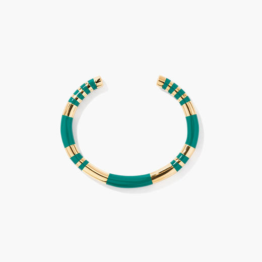 订购8周到｜Aurélie Bidermann-Positano-翠绿色 条纹 手镯［法国设计师］ 商品图0