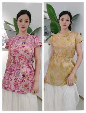 54S622新中式卡袖上衣