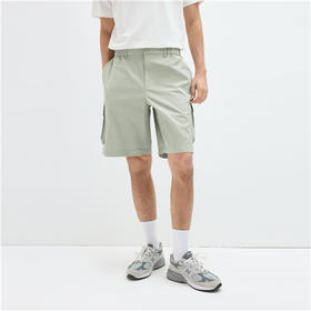 佐丹奴男装25年黑科技凉感工装口袋半松紧腰短裤（冰冰裤）01105217