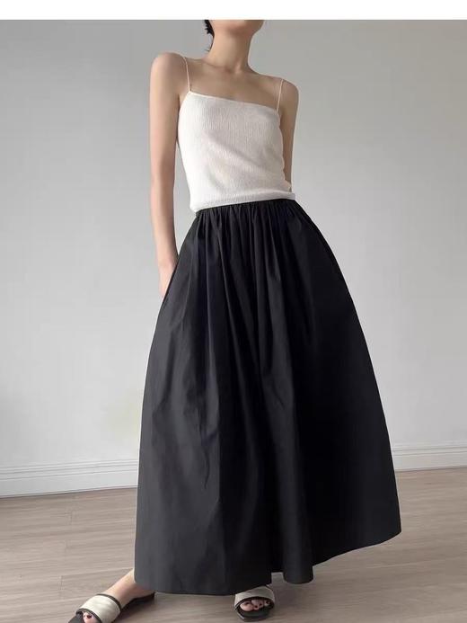 【诠释自我】品牌-100%棉黑色大裙摆半身裙-喜出 商品图2