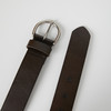 ROMI STUDIO 树膏牛皮革咖色复古做旧银扣休闲腰带 RWCLP32034 商品缩略图2